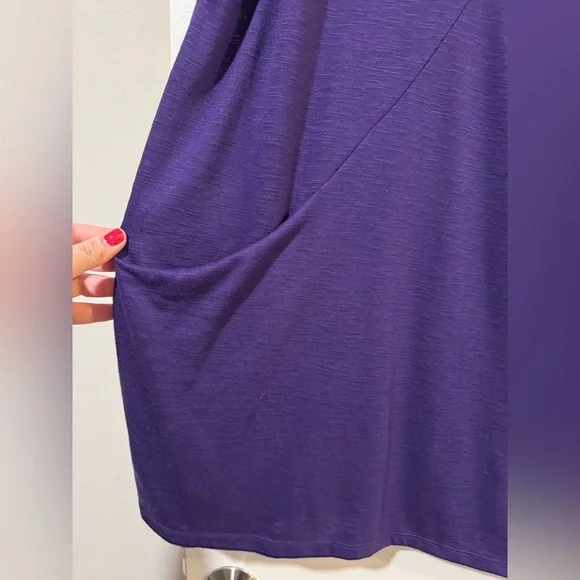 Avenue purple 22/24 long shirt dress with pockets - Picture 2 of 5
